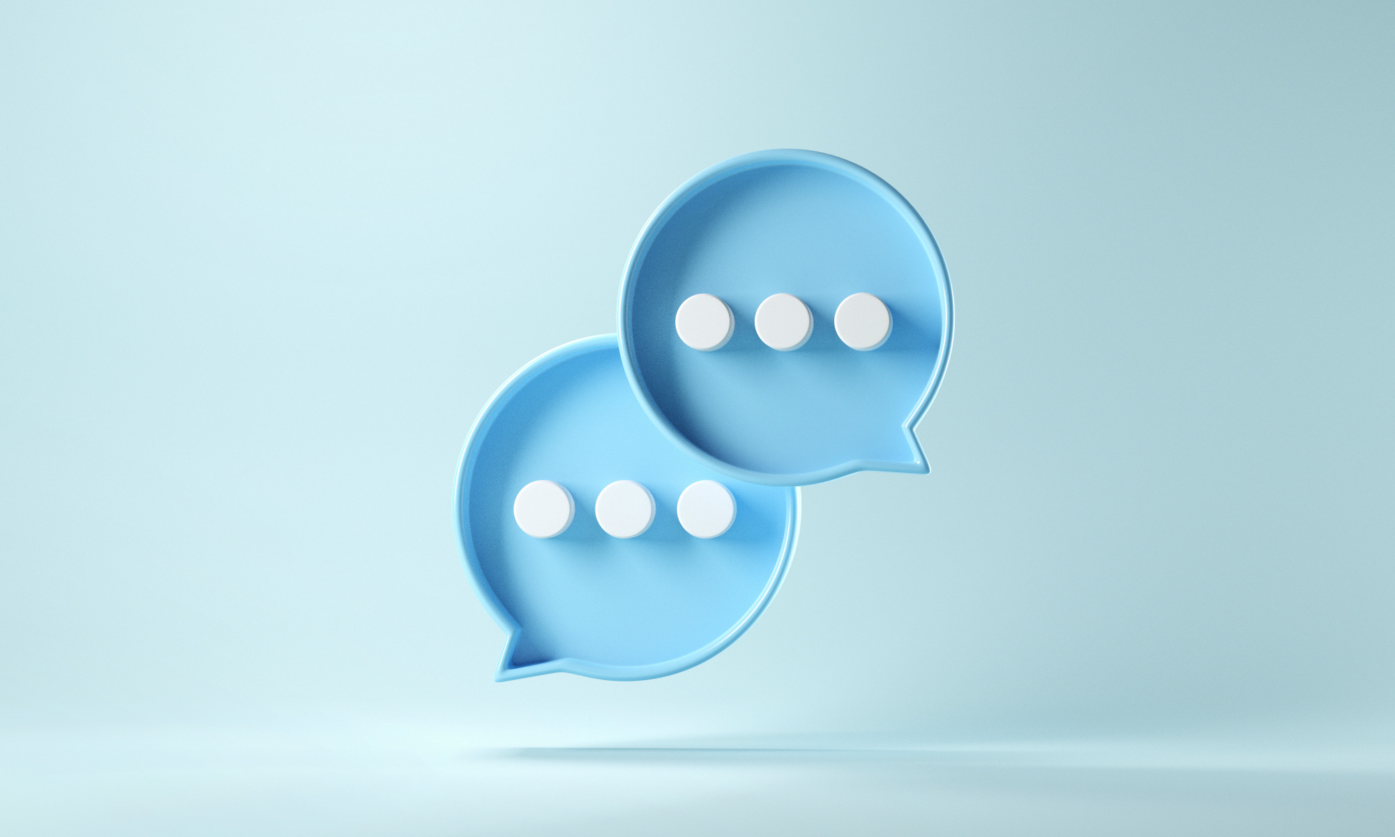 Image with two dialog bubbles
